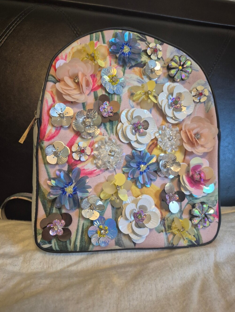 Sequin Floral Backpack